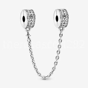 Pandora Logo Safety Chain Clip Charm